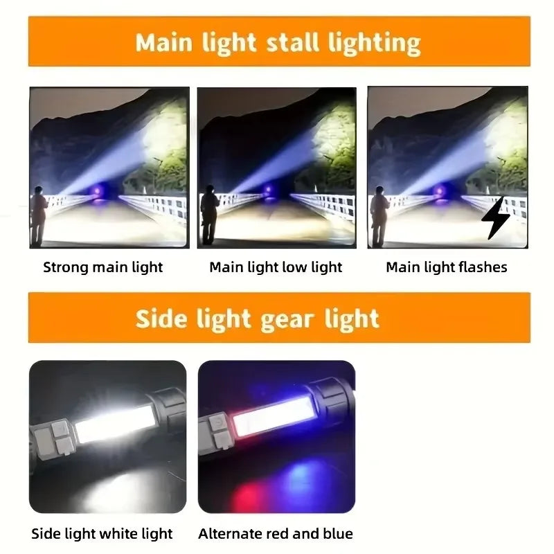 Lampe de poche COB rechargeable PowerBeam